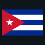 Póster Imprimir lienzo con bandera de Cuba<br><div class="desc">Gran impresión de lienzo con bandera de Cuba. Este producto es su personalizable.</div>