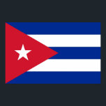 Póster Imprimir lienzo con bandera de Cuba<br><div class="desc">Gran impresión de lienzo con bandera de Cuba. Este producto es su personalizable.</div>