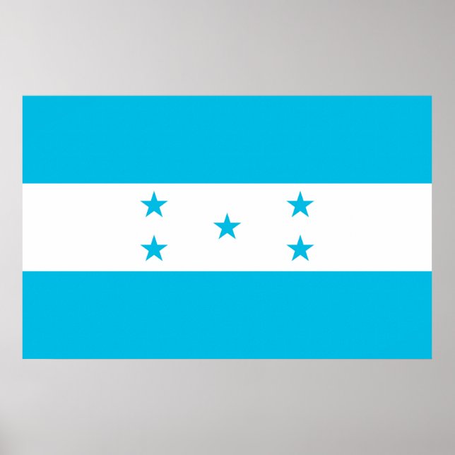 Póster Imprimir lienzo con bandera de Honduras (Frente)