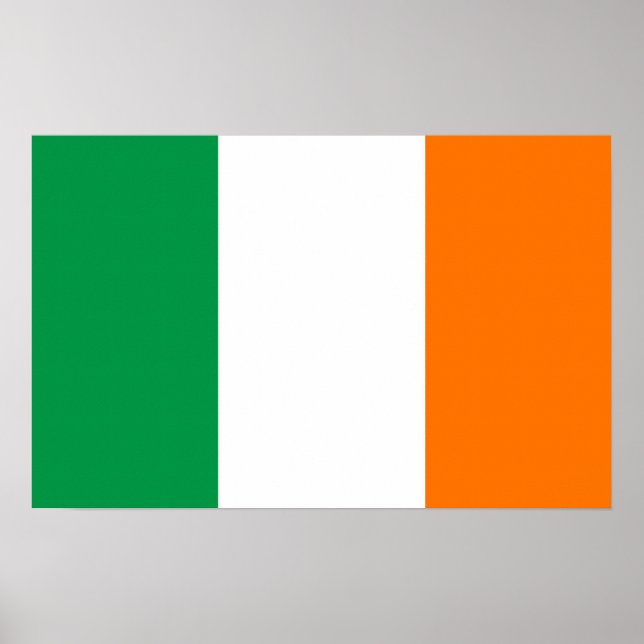 Póster Imprimir lienzo con bandera de Irlanda (Frente)
