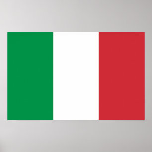 Póster Imprimir lienzo con bandera de Italia