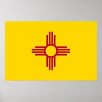 Imprimir lienzo con bandera de Nuevo México, EE.UU