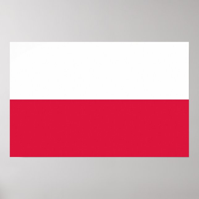 Póster Imprimir lienzo con bandera de Polonia (Frente)