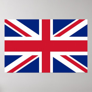 Póster Imprimir lienzo con bandera del Reino Unido