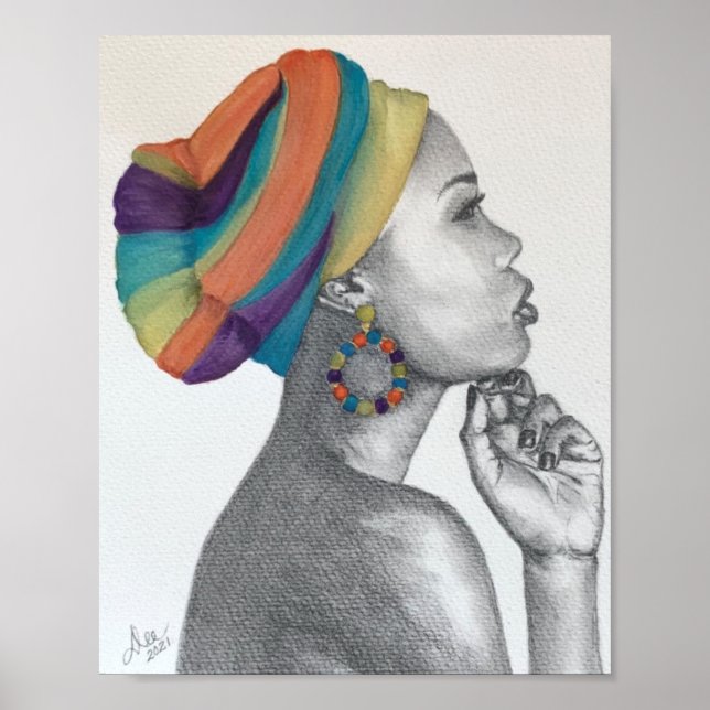 Póster Imprimir lienzo premium QUEENCONFIDENCE (8x10) (Frente)