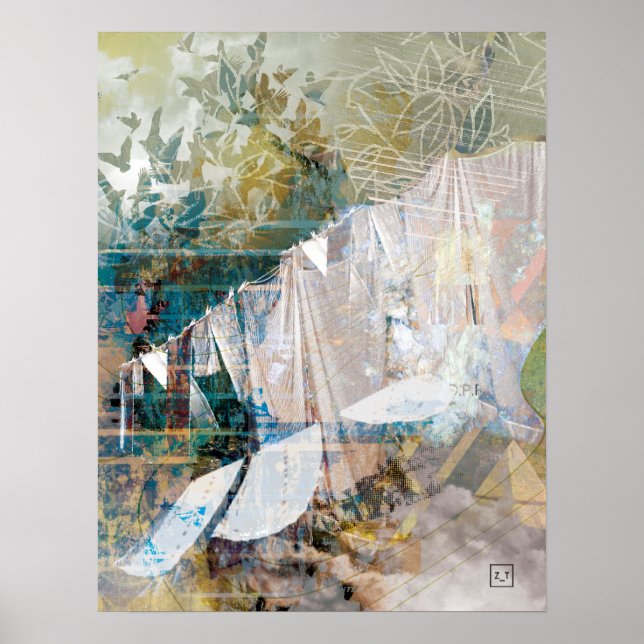 Póster Imprimir líneas (Frente)