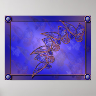 Póster Imprimir mariposas de cobre