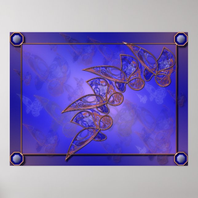 Póster Imprimir mariposas de cobre (Frente)