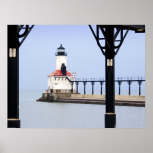 Póster Imprimir - Michigan City East Pierhead LIght