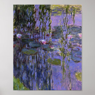 Póster Imprimir - Niveles de agua por Claude Monet