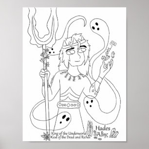 Póster Imprimir página de color de Hades