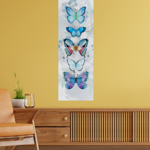 Póster Imprimir panel de mariposa azul