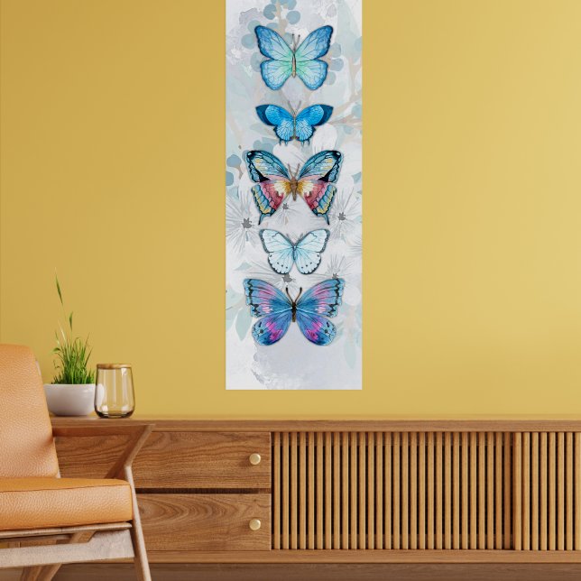 Póster Imprimir panel de mariposa azul (Salón 2)