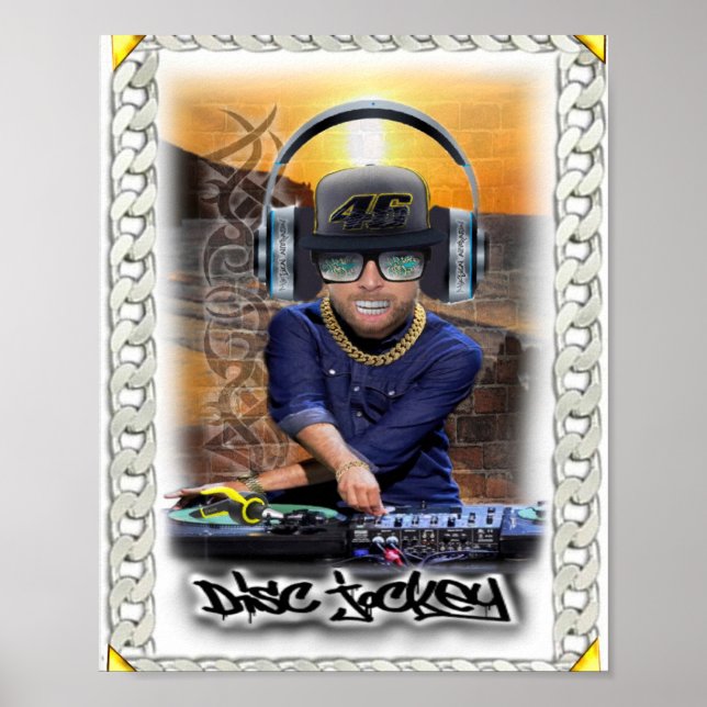 Póster Imprimir, papel Poster de valor (mate)DJ (Frente)