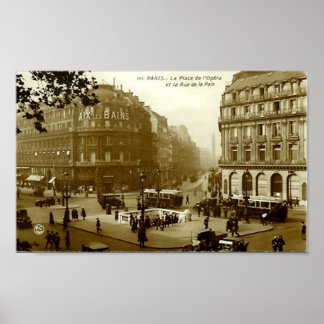 Póster Imprimir - París, Place de l'Opera