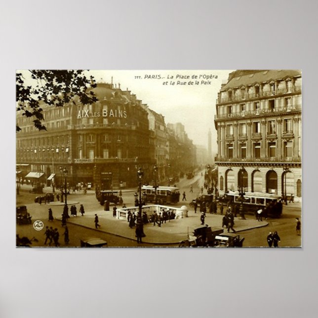 Póster Imprimir - París, Place de l'Opera (Frente)