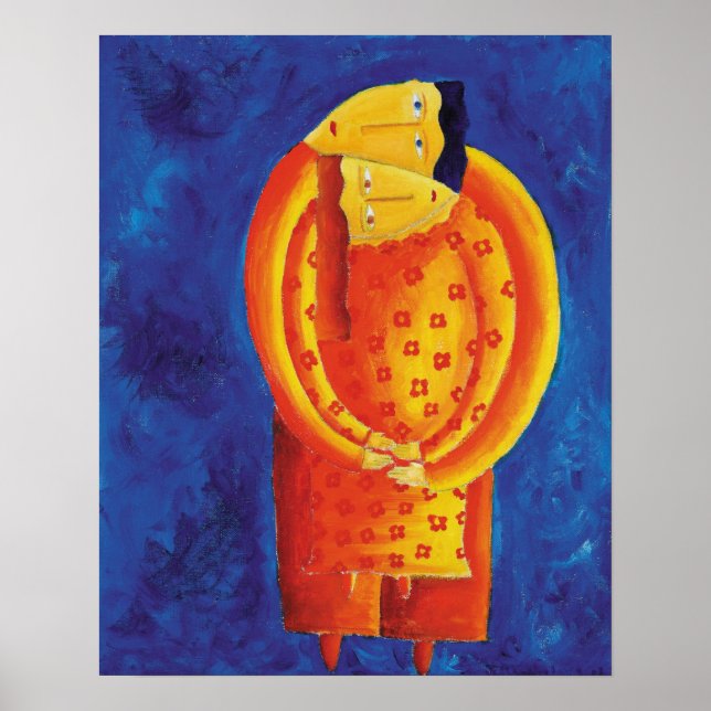 Póster Imprimir pintura contemporánea juntos (Frente)