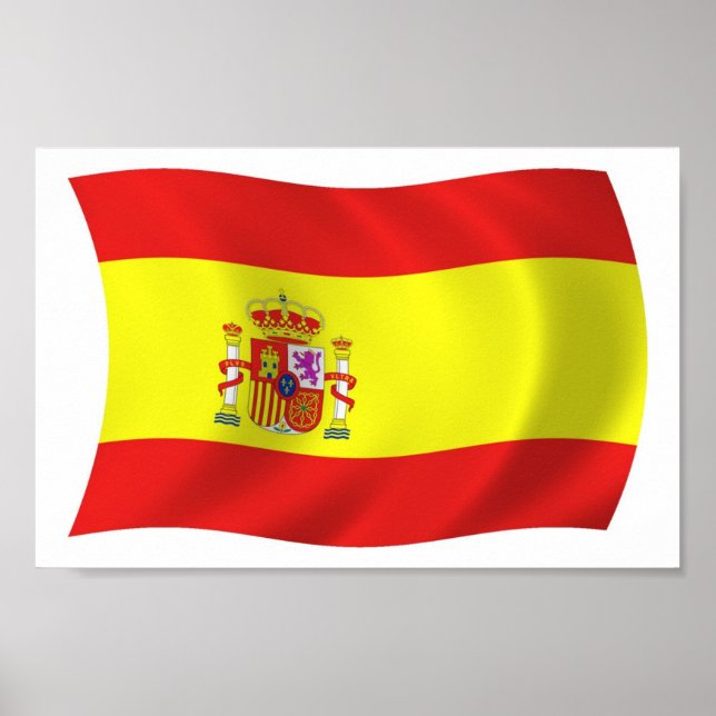 Póster Imprimir Poster de bandera de España (Frente)