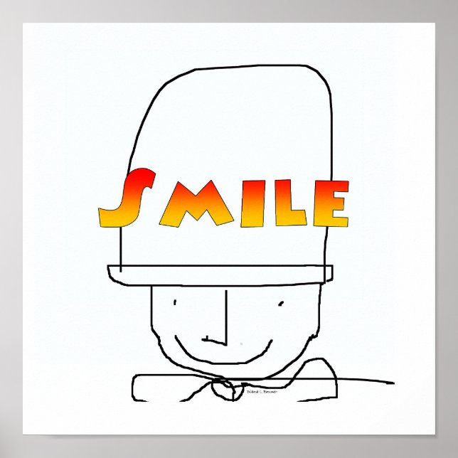 Póster Imprimir Poster sonriente (Frente)