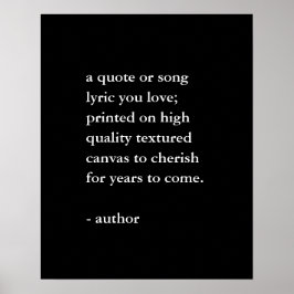 Póster Imprimir presupuesto personalizado