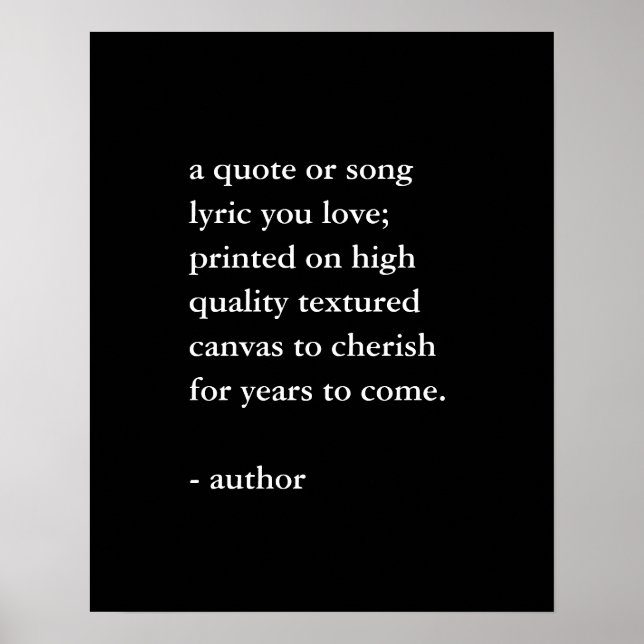 Póster Imprimir presupuesto personalizado (Frente)