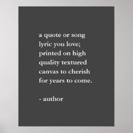 Póster Imprimir presupuesto personalizado