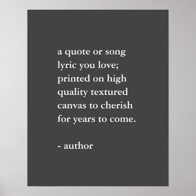 Póster Imprimir presupuesto personalizado (Frente)