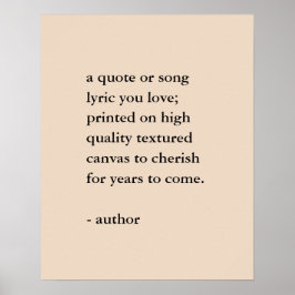 Póster Imprimir presupuesto personalizado