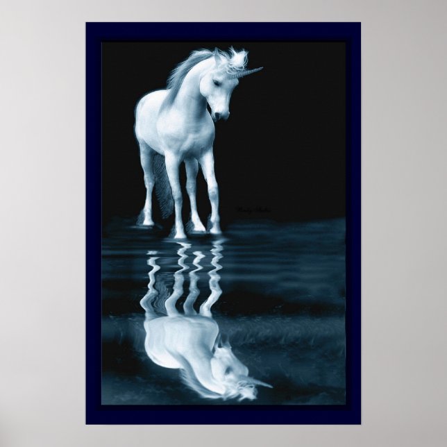 Póster Imprimir reflexiones de unicornio (Frente)