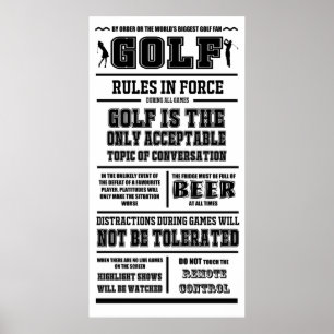 Póster Imprimir reglas de golf