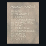 Póster Imprimir "reglas de la casa"<br><div class="desc">Algunas reglas de la casa son sólo una lista de lo que se hace y no se hace. Esta hermosa impresión anima a construir rasgos de carácter positivo en su lugar. No diga "Saca la basura cuando esté llena". En cambio, anima a tus hijos (¡y tal vez a tu cónyuge!)...</div>