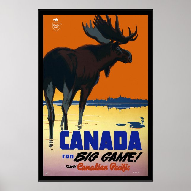 Póster Imprimir Retro Viaje de Imagen Vintage Canadá (Frente)