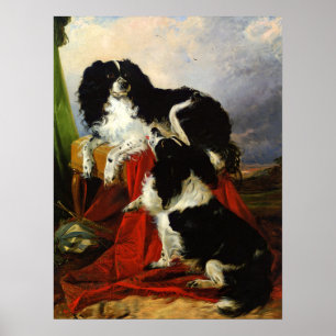 Póster Imprimir: Rey Charles Spaniels - Richard Ansdell