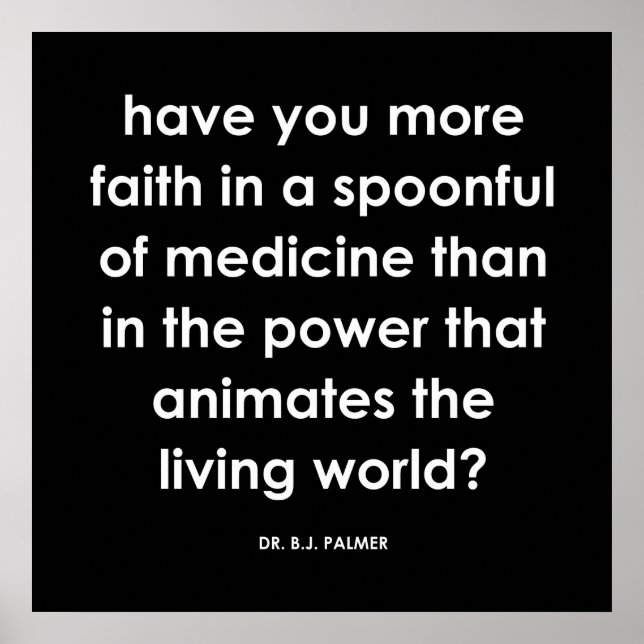 Póster Imprimir serie de citas de Dr. Palmer Faith (Frente)