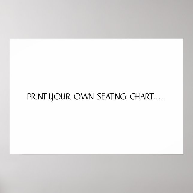 PÓSTER IMPRIMIR SU PROPIO GRÁFICO DE ASIENTO (Frente)