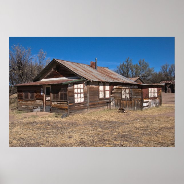 Póster Imprimir: Vieja Casa de Madera (Frente)