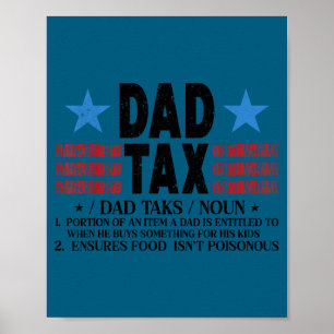 Póster Impuesto a Papá Divertido Definición Día del Padre