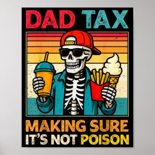 Póster Impuesto al padre esqueleto asegurándose de no env