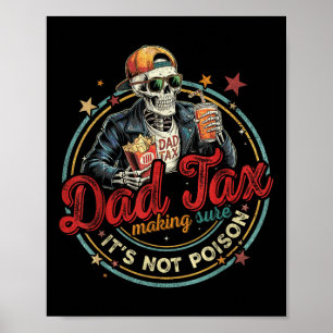 Póster Impuesto al papá retro asegurándose de que no sea