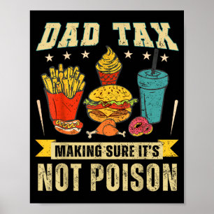 Póster Impuesto al Papá Retro Asegurándose de que no sea
