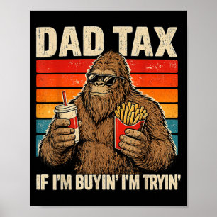 Póster Impuesto al papá retro si comprando intentando día