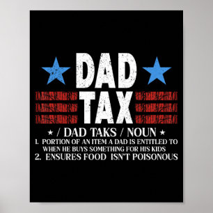 Póster Impuesto de Papá Definición Divertida Día del Padr