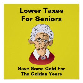 Póster Impuestos Más Bajos Para Los Mayores