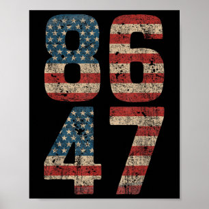 Póster Impugnar a Trump 86 47 Impedir 47 años de fuego Tr