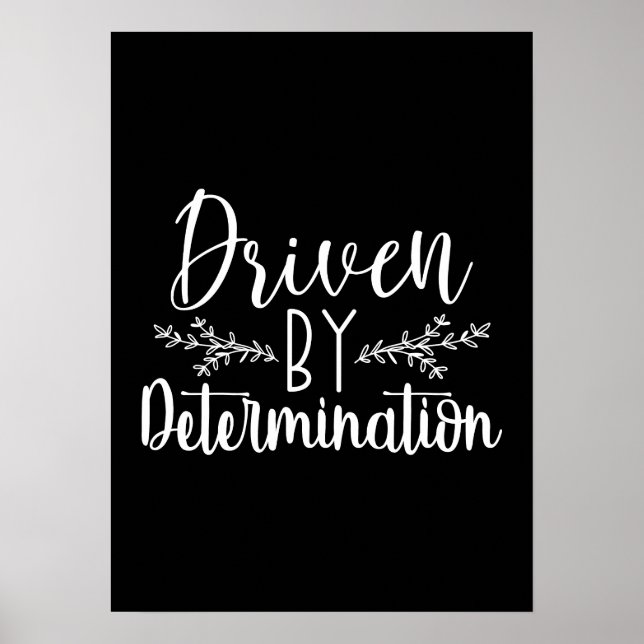 Póster Impulsado por la determinación - Hustle, Gym, Succ (Frente)