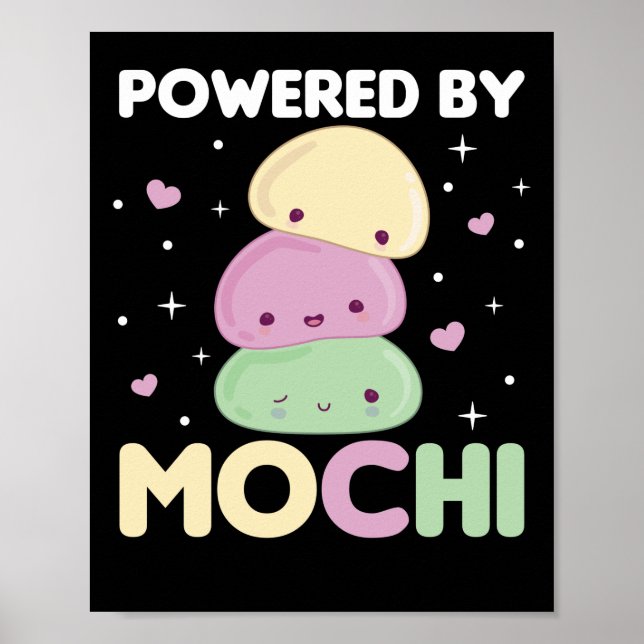 Póster Impulsado Por Mochi - Kawaii Mochi Cream Hielo (Frente)