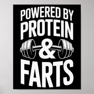 Póster Impulsado Por Proteína Y Farts Bodybuilding Weight