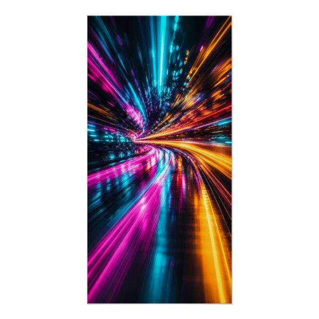 Póster Impulsión de Guerra Neon Cyberpunk (Anverso)