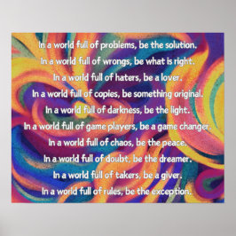 Póster In A Messed Up World Poem Wall Poster