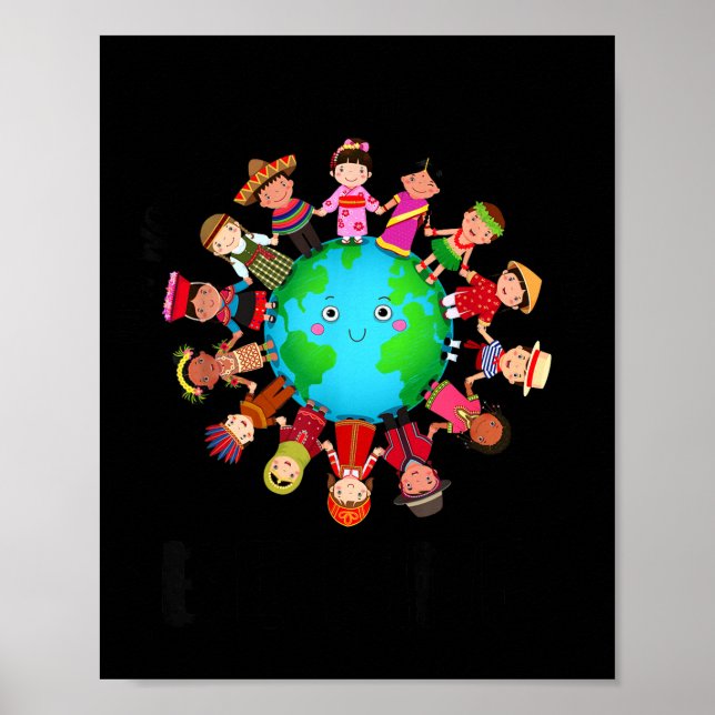 Póster In A World Be Kind Sitive Kids Choose Kindness Day (Frente)